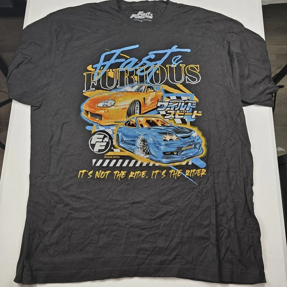 Fast And Furious Mens Shirt Black XXL Short Sleeve Movie Tee Adults Casual - Picture 2 of 5